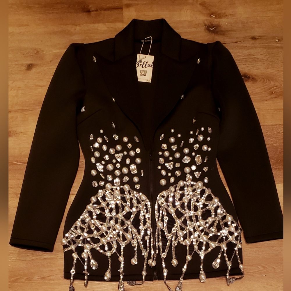 BELLA BARNETT Embellished Women's Mini Dress SZ MED/SLIM LARGE
